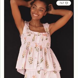 Anthropologie baby doll top - could be worn as tank or pajama top - size large.